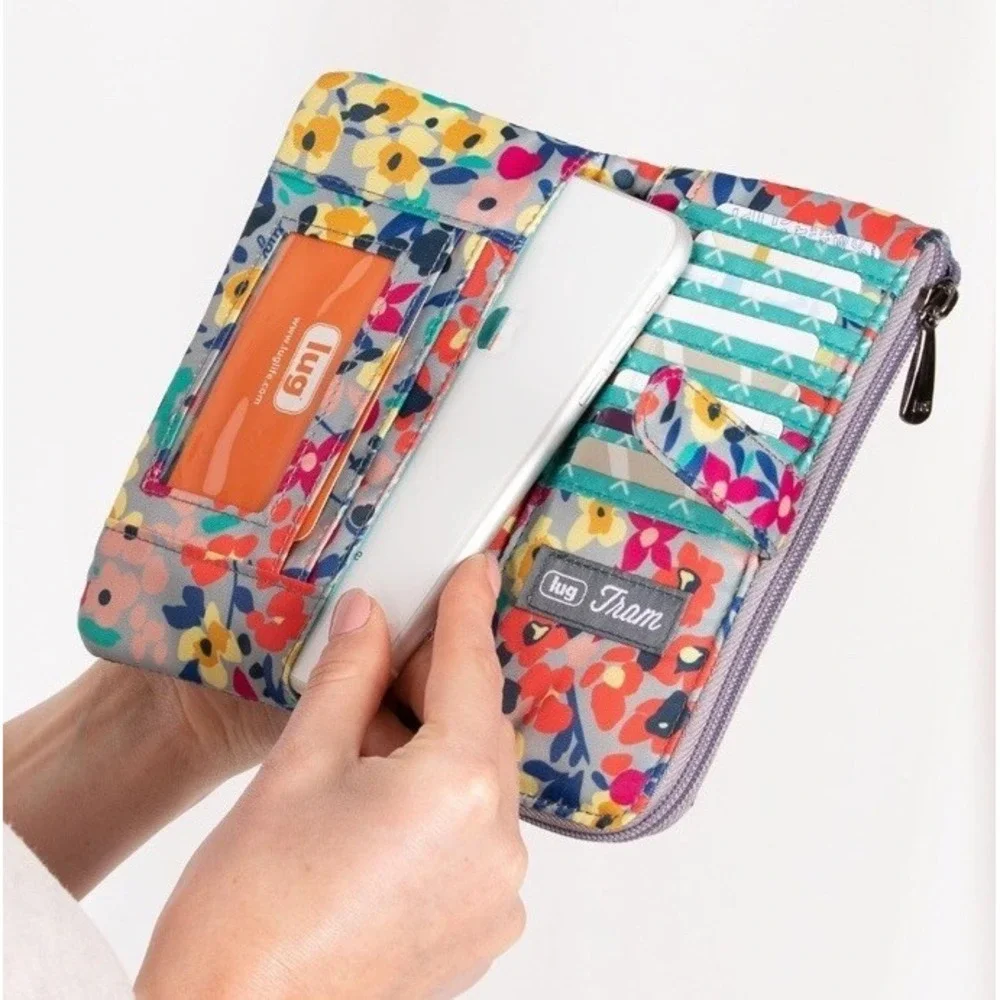 Lug Tram 2 RFID Wallet Wildflower Multicolor Floral Travel 4